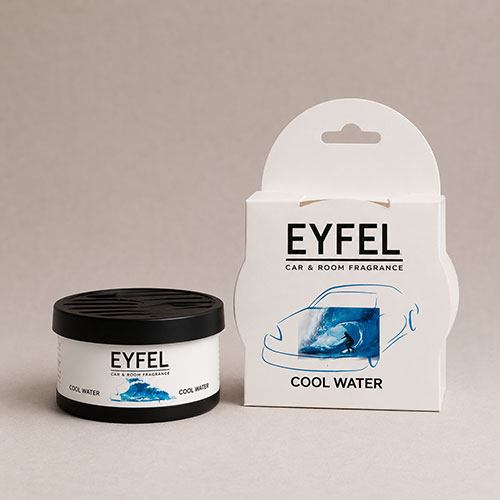 خوشبوکننده خودرو کنسروی ایفل Eyfel رایحه کول واتر (آب خنک) cool water